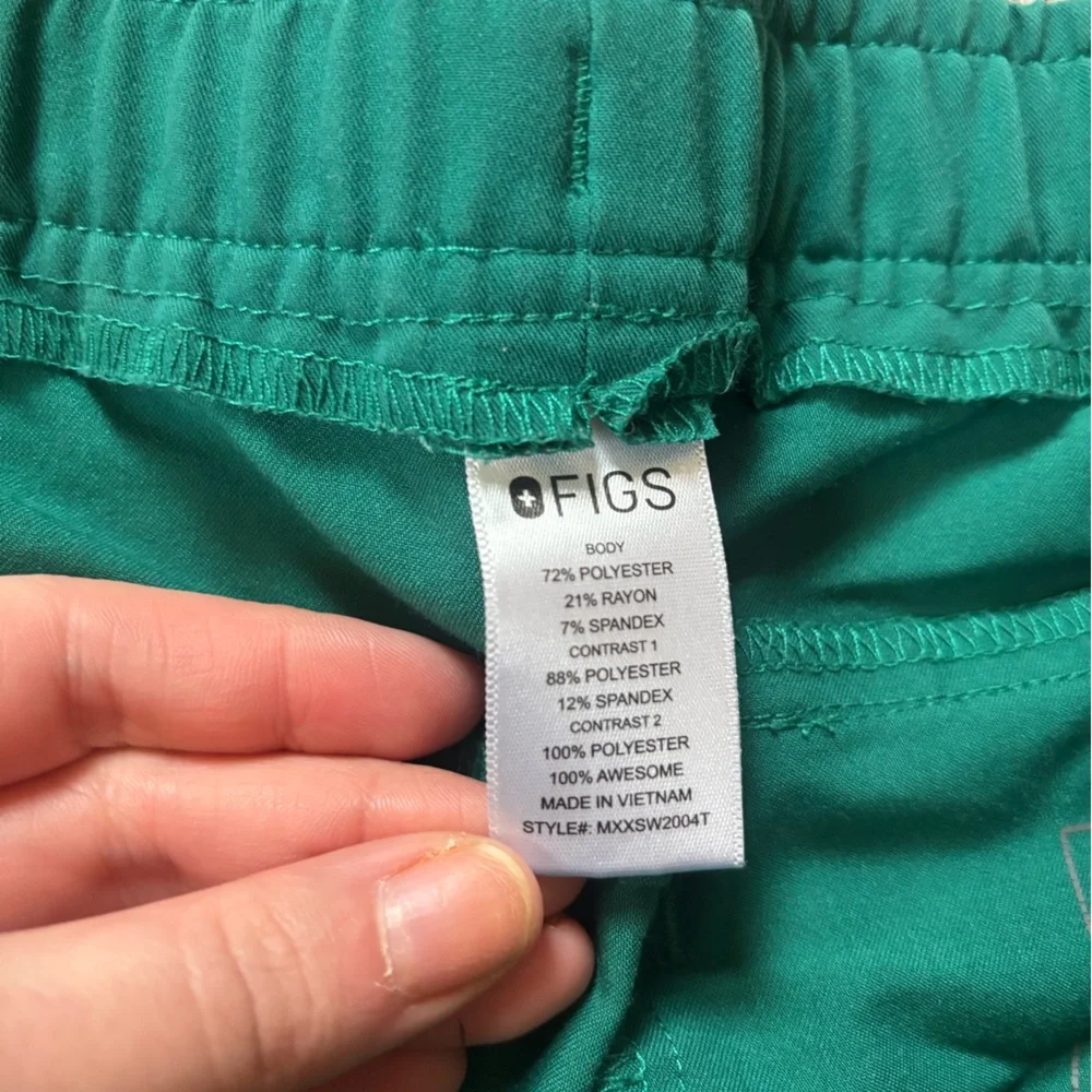 Figs - Tansen Jogger Hunter Green Pant Large Tall - Picture 4 of 6